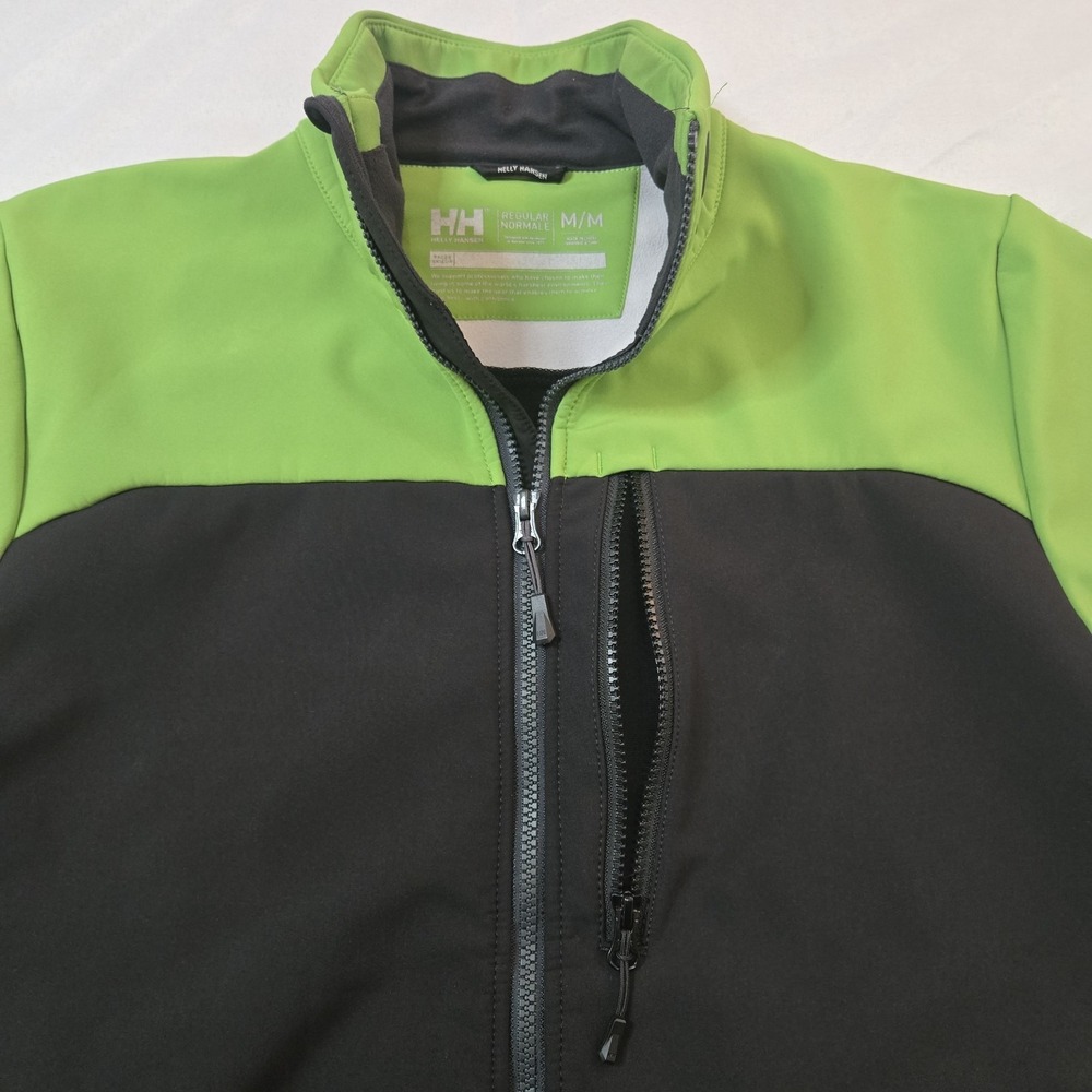 Helly Hansen Soft Shell Full Zip Jacket Mens Medium Green Idaho Logo Outdoor - Picture 5 of 10